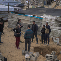 Oxfam staff and locals speaking about the Irish Aid Water Project on the ground in Gaza